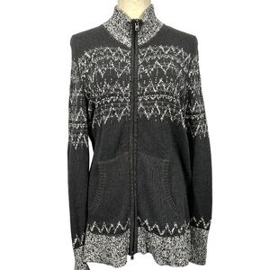 Eddie Bauer Soft Knit Full-zip Sweater Size Large